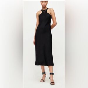 AllSaints Betina Dress Black Size 12 NWT